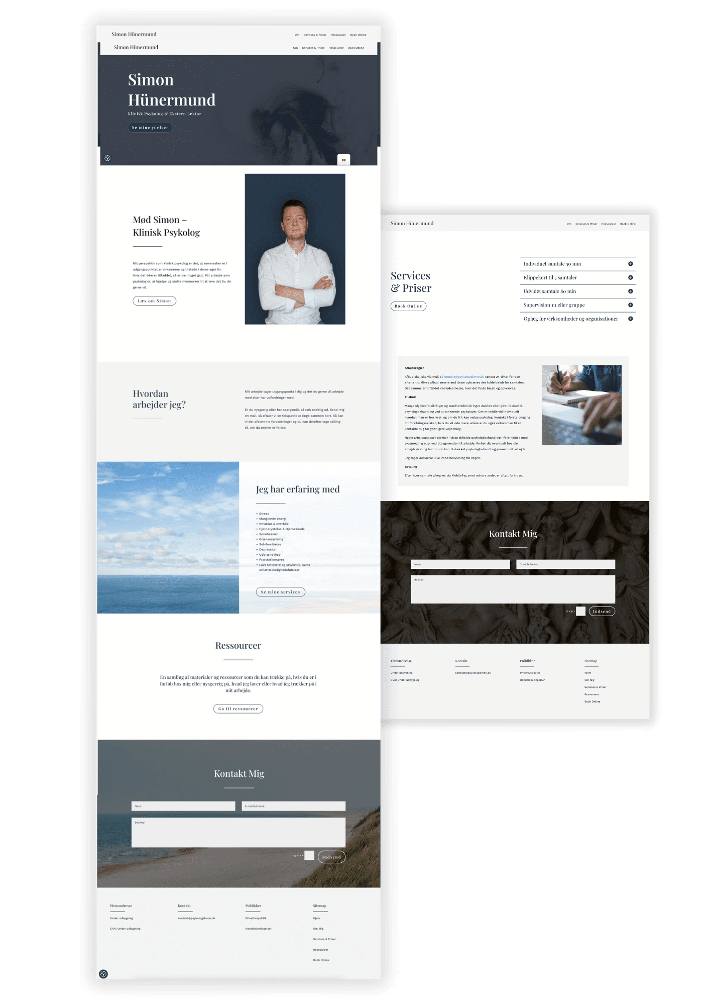 simon hjemmeside psykolog webdesign