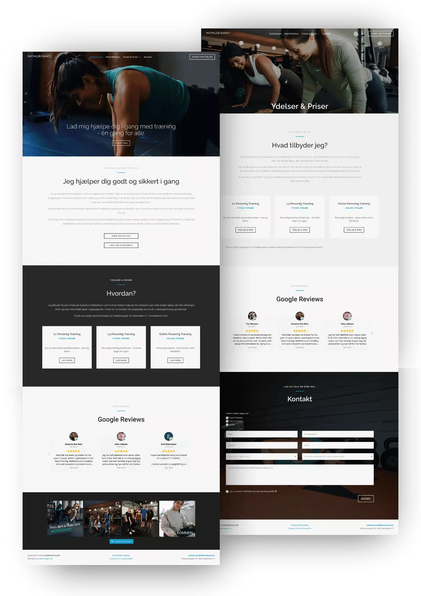 Hjemmeside Design Personlig Træner