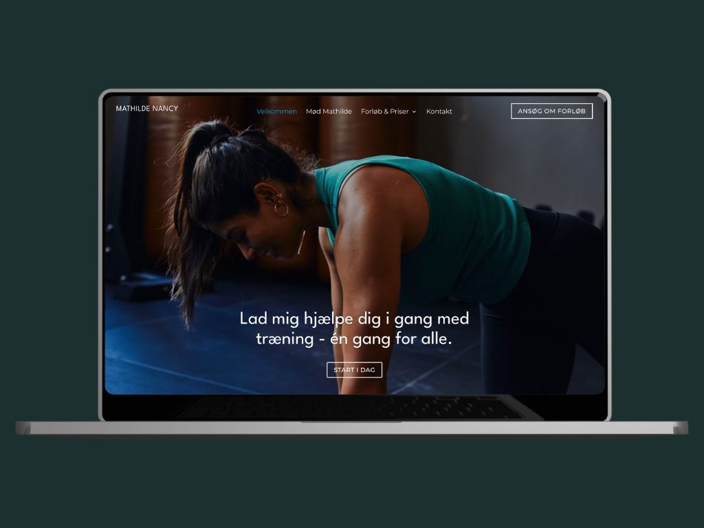 hjemmeside til personlig træner mathilde
